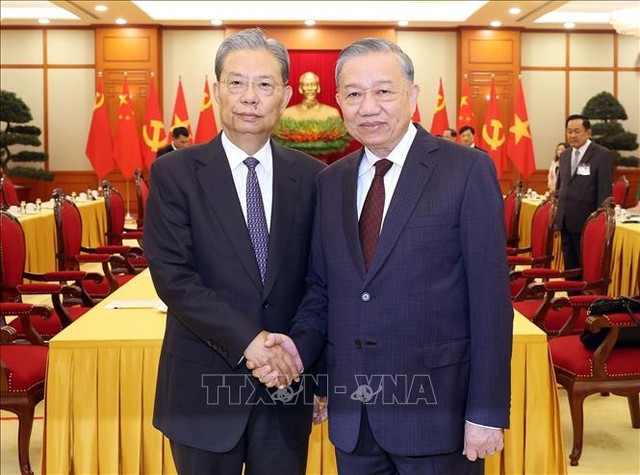General Secretary To Lam Hosts Reception for Top Chinese Legislator