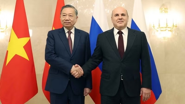 To Lam Meets with Russian Prime Minister Mikhail Mishustin